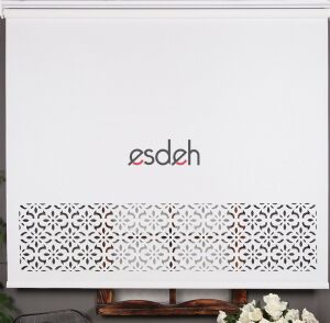 Beyaz Lazer Stor Perde - Osmanlı Desen - Ultra Kalın Kumaş