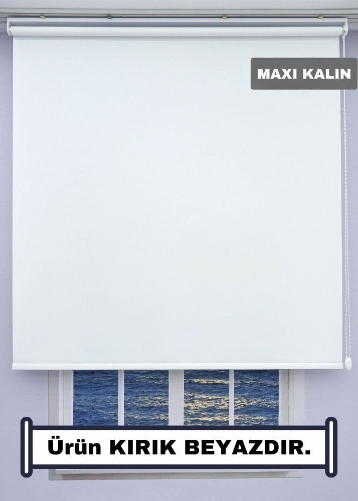 Kırık Beyaz Stor Perde - Ultra Kalın Kumaş