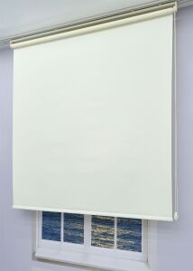 Ekru Stor Perde - Düz/Eteksiz - Mat Kalın Kumaş