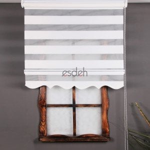 Bambu Zebra Perde - Beyaz