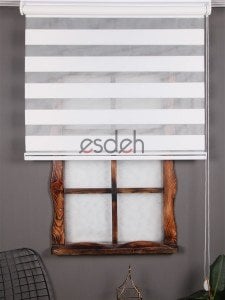 Bambu Zebra Perde - Beyaz