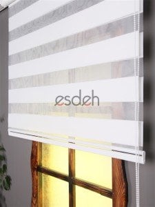 Bambu Zebra Perde - Beyaz