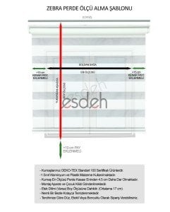 Bambu Zebra Perde - Beyaz