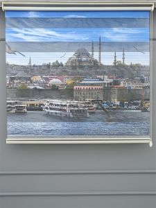 İstanbul Eminönü Manzara Baskılı Zebra Perde