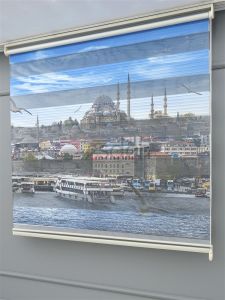 İstanbul Eminönü Manzara Baskılı Zebra Perde