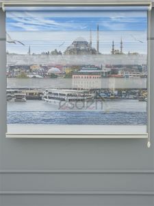 İstanbul Eminönü Manzara Baskılı Zebra Perde