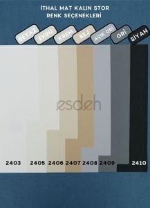 Gri Dikey Stor Perde - İşyeri Ofis Perdesi - Mat Kalın Stor