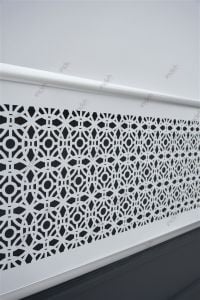 Beyaz Lazer Stor Perde - Gümüş Lama Detaylı - Orta Kalın Kumaş