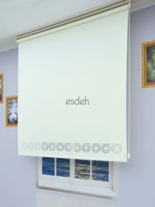 Ekru Lazer Stor Perde - Orta Kalın Kumaş
