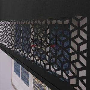 Siyah Lazer Stor Perde - Geometrik Desen - Orta Kalın Kumaş