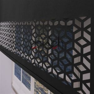 Siyah Lazer Stor Perde - Geometrik Desen - Orta Kalın Kumaş