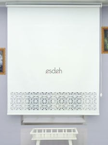 Beyaz Lazer Stor Perde - Dantel Desen - Orta Kalın Kumaş