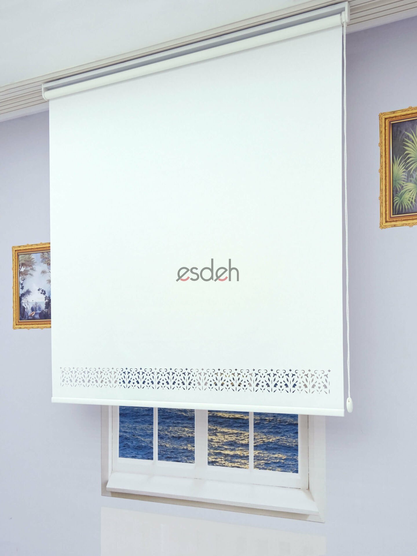 Beyaz Lazer Stor Perde - Orta Kalın Kumaş